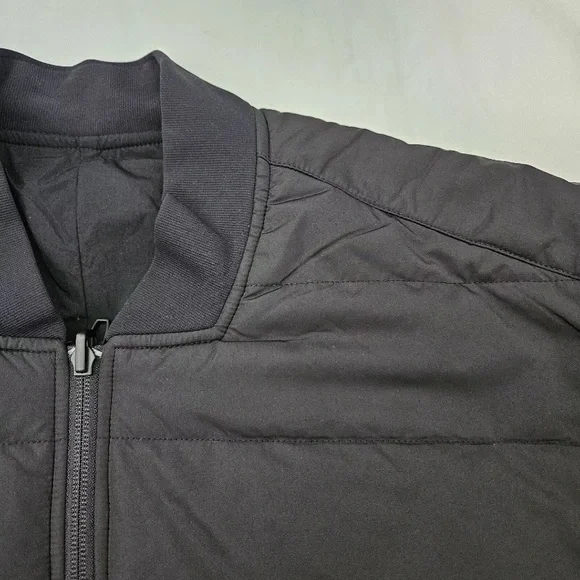 Lululemon Switch Over Bomber Jacket BLK Black Reversible Men's Size Medium - Picture 3 of 10